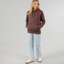 Clearance Dame Lerenna Hættetrøje Vasket Lilla Vin Dame Hættetrøjer Og Sweatshirts·Hættetrøjer