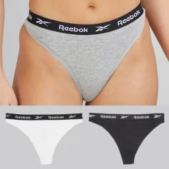 Discount Dame Lotty 3-pak Bomuld Tanga Sort/​Hvid/​Grå Melange Dame Multipakker·Undertøj|Undertøj, Sokker Og Nattøj·Undertøj