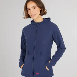 Dame Marathon Fuld Zip Hætte Fleece Jakke Navy /​ Pink Dame Udendørs|Hættetrøjer Og Sweatshirts·Hættetrøjer