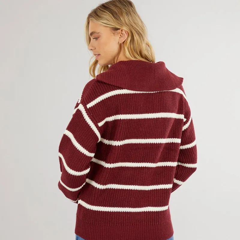 Clearance Dame Margita Jumper Burgundy Dame Trøjer Og Cardigans·Trøjer