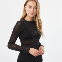 Dame Markhild T-shirt 999 Black Dame Overdele·Overdele