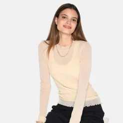 Sale Dame Markhild T-shirt 030 Ivory Cream Dame Overdele·Overdele