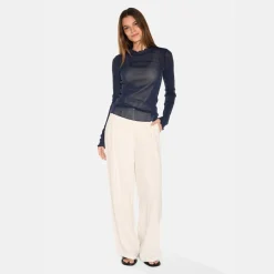 Discount Dame Markhild T-shirt 699 Navy Dame Overdele·Overdele