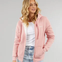 Discount Dame Mintz Teddyforet Zip-gennem Hoodie Blush Dame Hættetrøjer Og Sweatshirts·Hættetrøjer