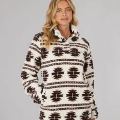 Clearance Dame Navo Borg Fleece Vinter Hvid Dame Jakker Og Frakker·Fleecetøj|Hættetrøjer Og Sweatshirts·Fleecetøj