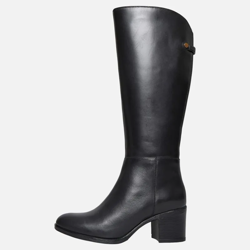 Clearance Dame Nieuwe Kniehoge Laarzen Zwart Dame Støvler|Støvler