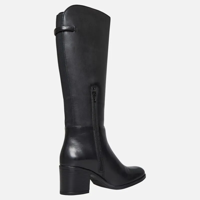 Clearance Dame Nieuwe Kniehoge Laarzen Zwart Dame Støvler|Støvler