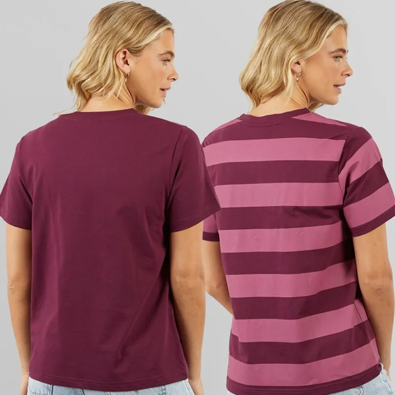 New Dame Oxbow 2 Pak T-shirts Blomme/Rosebud Dame Overdele·T-Shirts