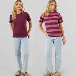 New Dame Oxbow 2 Pak T-shirts Blomme/Rosebud Dame Overdele·T-Shirts