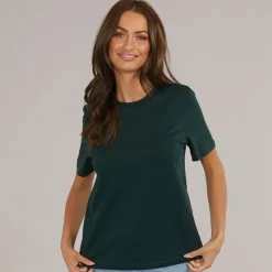 Clearance Dame Paulina Kort Ærme T-Shirt Pine Grove Dame Overdele·T-Shirts|Overdele·Overdele