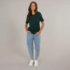 Clearance Dame Paulina Kort Ærme T-Shirt Pine Grove Dame Overdele·T-Shirts|Overdele·Overdele