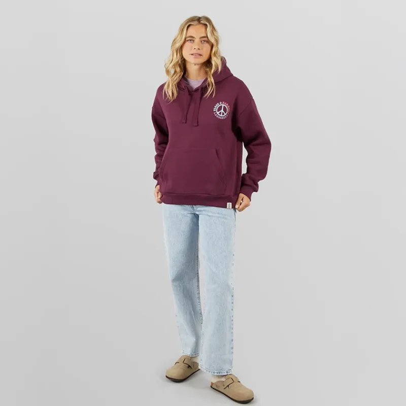 Best Dame Peace & Harmony Hættetrøje Blomme Dame Hættetrøjer Og Sweatshirts·Hættetrøjer