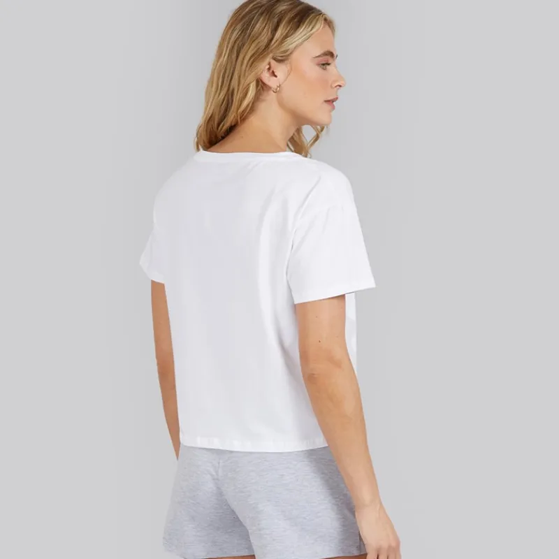 Discount Dame pyjamas sæt Bright White/Light Grey Marl Dame Undertøj, Sokker Og Nattøj·Nattøj