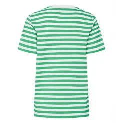 Discount Dame Ria Stribet T-shirt Absinthe Green Dame Overdele·T-Shirts|Overdele·Overdele
