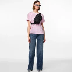Online Dame Ria Stribet T-shirt Pastel Lavender Dame Overdele·T-Shirts|Overdele·Overdele