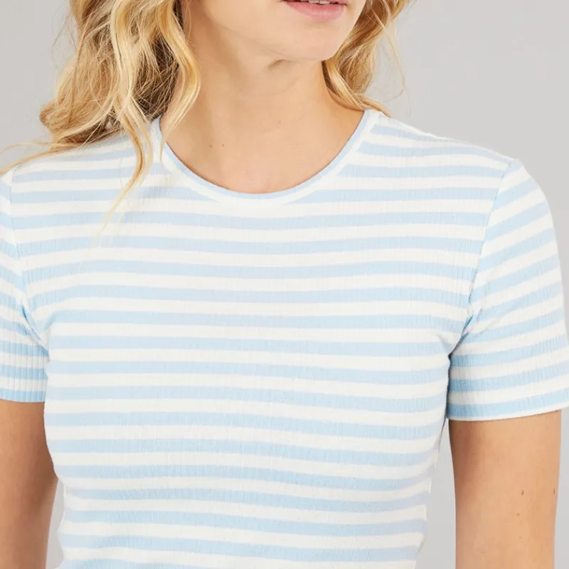 New Dame Ruka T shirt Cashmere Blue Dame Overdele·T-Shirts|Overdele·Overdele