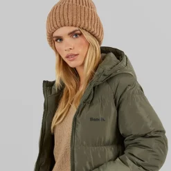 Online Dame Ryelle Maxi Lang Puffer Jakke Khaki Dame Jakker Og Frakker·Jakker Og Frakker