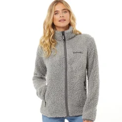 New Dame Sherpa Fleece Jakke Grå Dame Jakker Og Frakker·Fleecetøj|Hættetrøjer Og Sweatshirts·Fleecetøj
