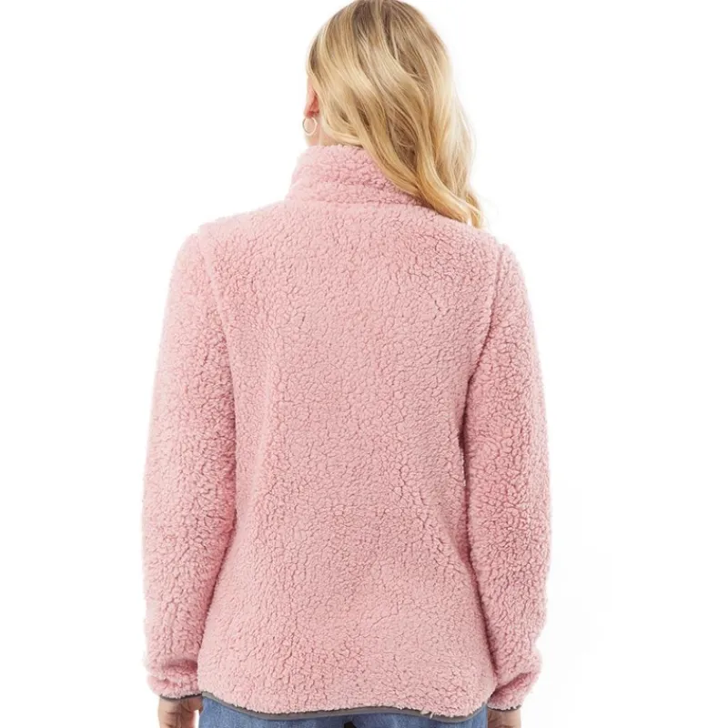 Best Dame Sherpa Fleece Jakke Pink Dame Jakker Og Frakker·Fleecetøj|Hættetrøjer Og Sweatshirts·Fleecetøj