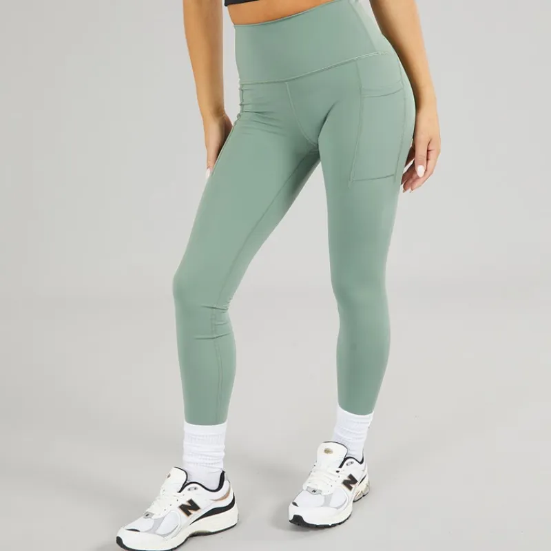 Outlet Dame Sleek NBDry Lomme Højtaljede Tætsiddende Leggings Mørk Enebær Dame Sport Træningsbukser|Træning
