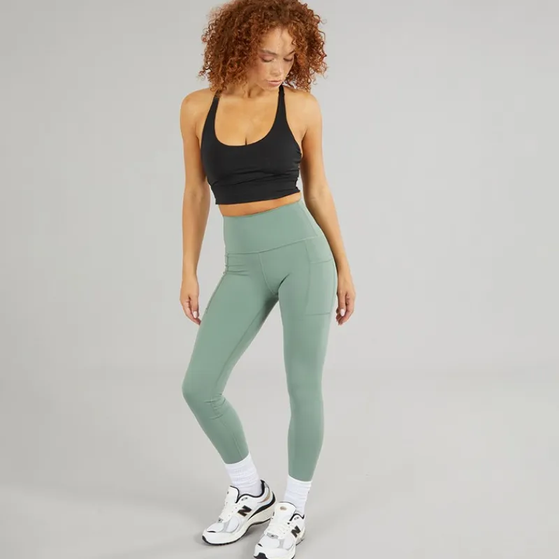 Outlet Dame Sleek NBDry Lomme Højtaljede Tætsiddende Leggings Mørk Enebær Dame Sport Træningsbukser|Træning
