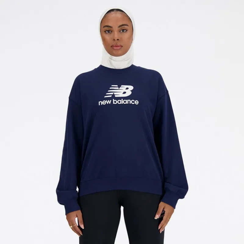 Discount Dame Sports Essentials French Terry Logo Sweatshirt NB Navy Dame Træning|Overdele