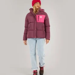 Online Dame St Austell Kort Dunjakke Burgundy Dame Jakker Og Frakker·Jakker Og Frakker