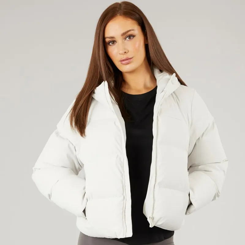 Hot Dame Storm Cuff Kort Puffer Jakke Sten Dame Jakker Og Frakker·Jakker Og Frakker
