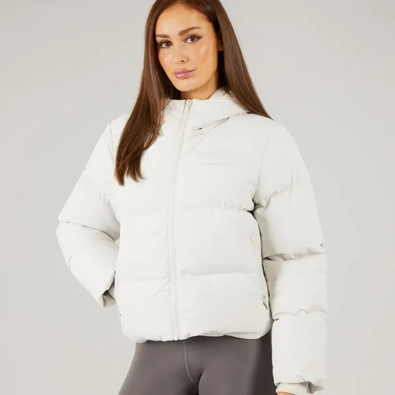 Hot Dame Storm Cuff Kort Puffer Jakke Sten Dame Jakker Og Frakker·Jakker Og Frakker