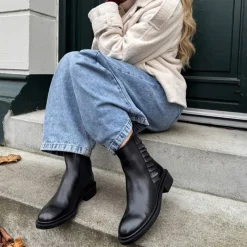 Online Dame Støvlerne Mode Kærlighed 0001 Black Dame Støvler|Støvler