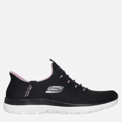 Best Dame Summits Drømmesøger Slip-In Sneakers Black & Purple/Mauve Dame Sneakers|Sneakers