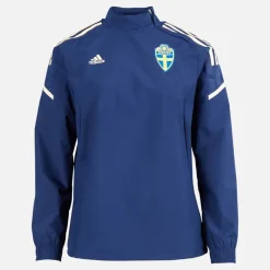 Sale Dame SVFF Sverige Hybrid Top Team Navy Blue/Easy Yellow Dame Træning|Overdele