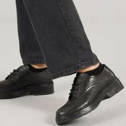 Hot Dame Swelen Chunky Oxford Sko Sort Dame Sko|Sko