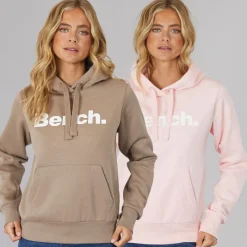 Clearance Dame To Pak Hættetrøjer Lys Pink Mørk Taupe Dame Hættetrøjer Og Sweatshirts·Hættetrøjer