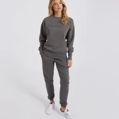 Sale Dame Tracksuit Vasket Antracit Dame Træningsdragter Og Joggingbukser·Træningssæt