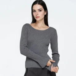 New Dame Twusti Sweater 960M Grey Melange Dame Trøjer Og Cardigans·Trøjer|Overdele·Overdele