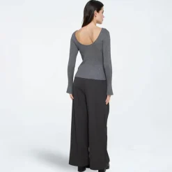 New Dame Twusti Sweater 960M Grey Melange Dame Trøjer Og Cardigans·Trøjer|Overdele·Overdele