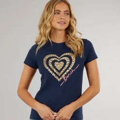 Online Dame Wildheart T-shirt Blå Dame Overdele·T-Shirts|Overdele·Overdele
