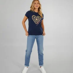 Online Dame Wildheart T-shirt Blå Dame Overdele·T-Shirts|Overdele·Overdele