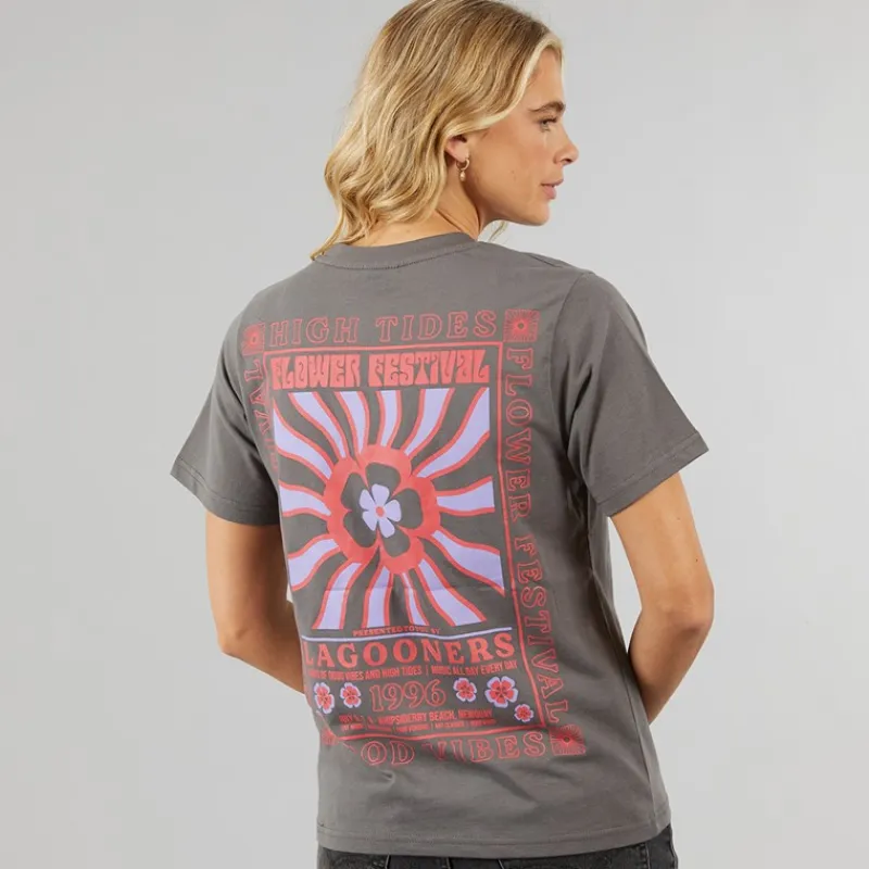 Best Damskie Birds T-shirty Ciemny grafit Dame Overdele·T-Shirts|Overdele·Overdele