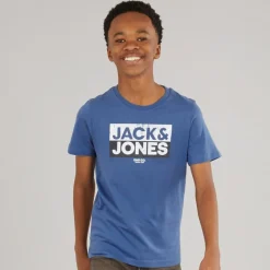 Outlet Drenge Atfal Tre Pakke T-shirts Colbalt Blå /​ Hvid /​ Navy Print Multipakker|T-Shirts Og Undertrøjer
