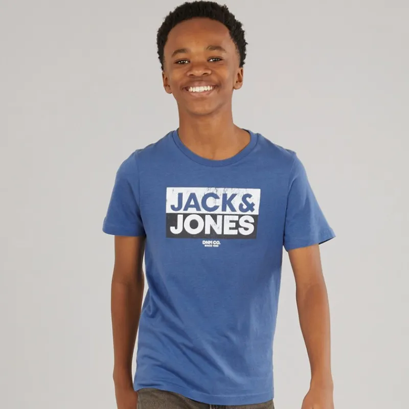 Outlet Drenge Atfal Tre Pakke T-shirts Colbalt Blå / Hvid / Navy Print Multipakker|T-Shirts Og Undertrøjer