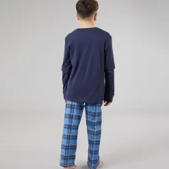 Discount Drenge Atmore nattøj sæt Navy/​Blue Check Nattøj|Nattøj