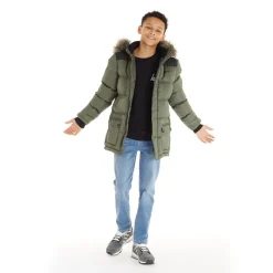 Discount Drenge Axel Paddet Parka Khaki Jakker Og Frakker
