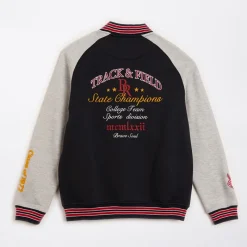 Best Drenge Baseball Bomber Jakke Navy/​Lys Grå Mélange Hættetrøjer Og Sweatshirts|Jakker Og Frakker