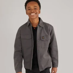 Clearance Drenge Bjørn Overshirt Koksgrå Jakker Og Frakker
