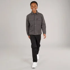 Clearance Drenge Bjørn Overshirt Koksgrå Jakker Og Frakker