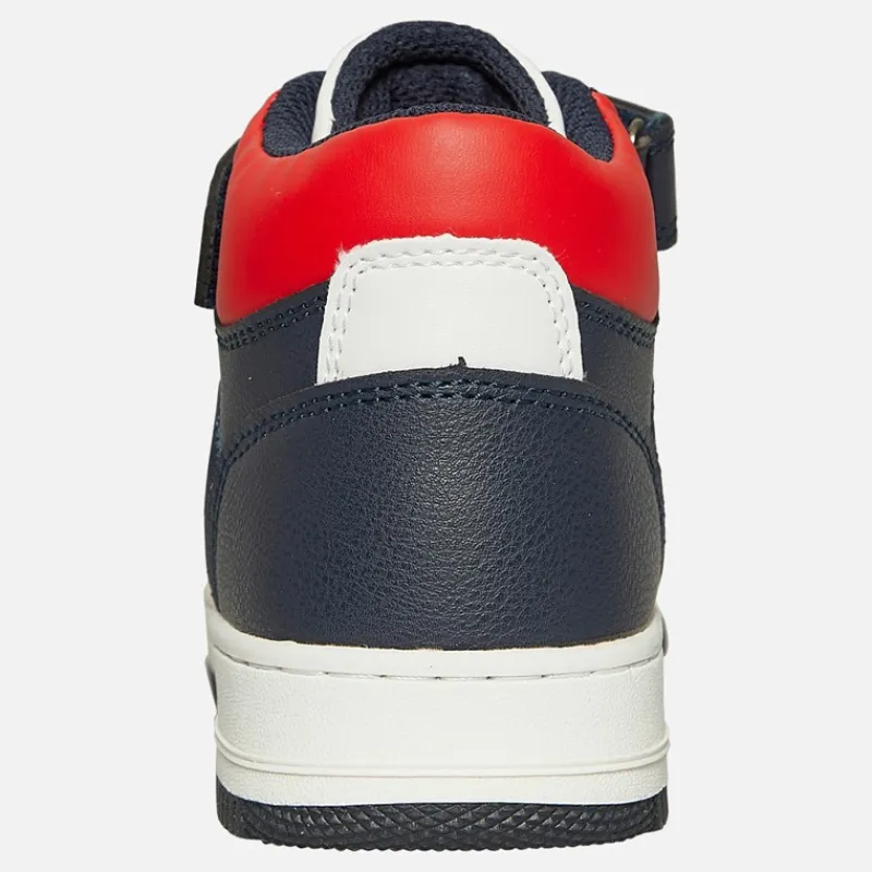 Discount Drenge Boston Mid Træningssko Navy/Rød Sneakers|Sneakers