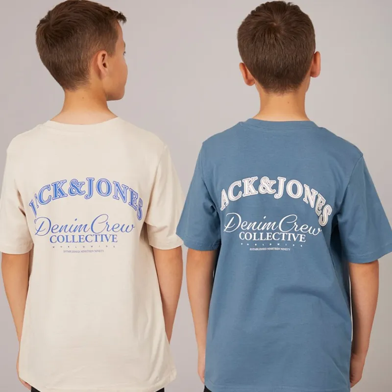Sale Drenge Brandes Ryg To Pakke T-shirts Moonbeam / Ocean View Multipakker|T-Shirts Og Undertrøjer