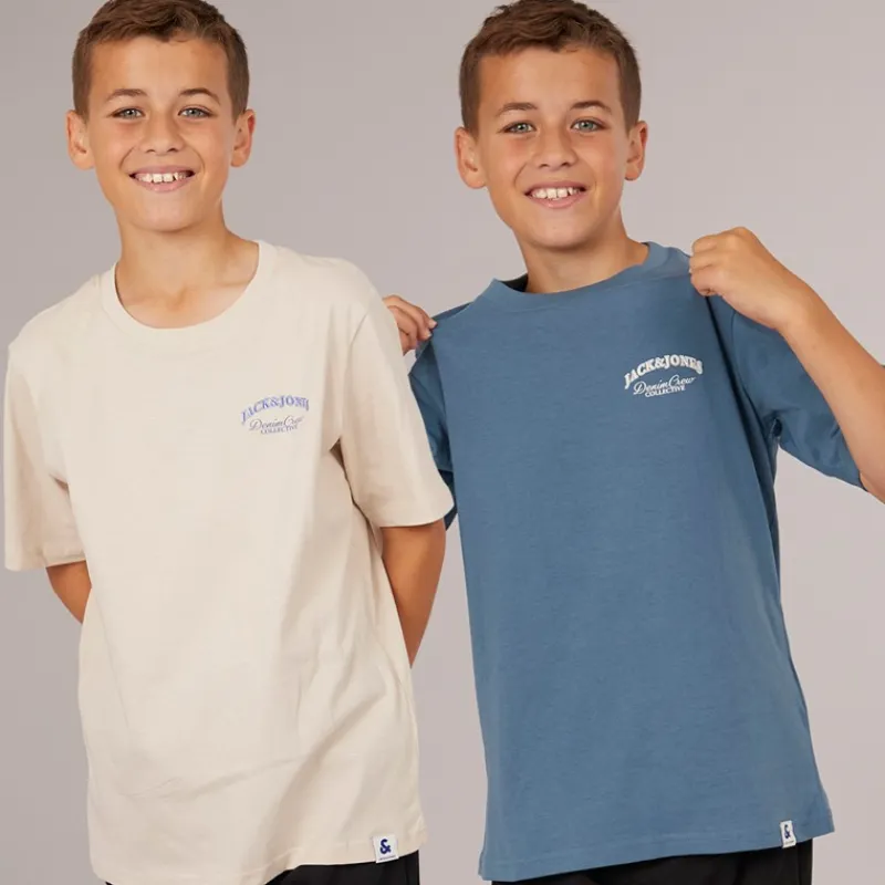 Sale Drenge Brandes Ryg To Pakke T-shirts Moonbeam / Ocean View Multipakker|T-Shirts Og Undertrøjer